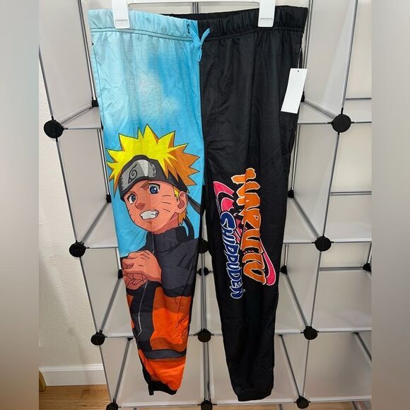 Naruto Character Shippuden Series Logo Men's Pajama Lounge Pants Size M NWT - Picture 3 of 7